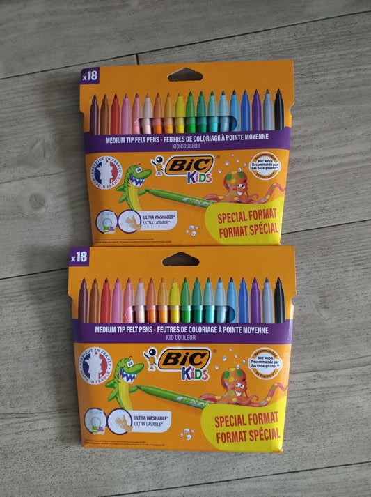 2 pack de feutres Bic